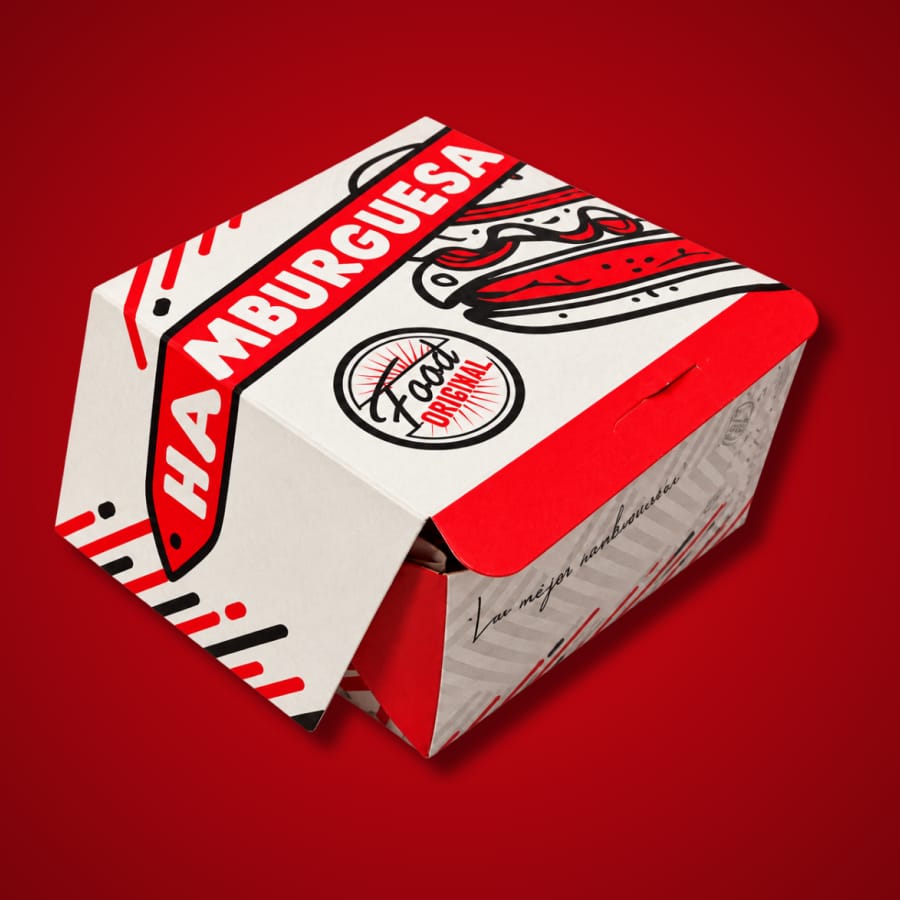 Caja Domiciliaria Hamburguesa de TodoCajas JEMD